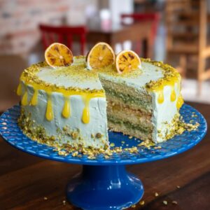 Torta de pistache com laranja